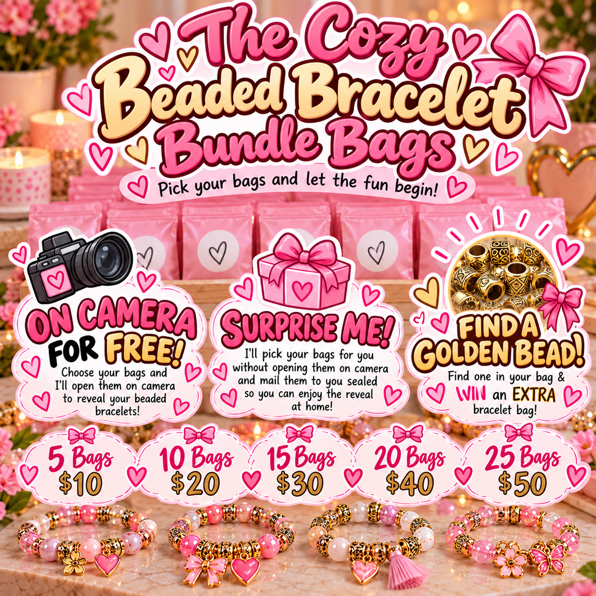 The Cozy Beaded Bracelet Bundle Bags